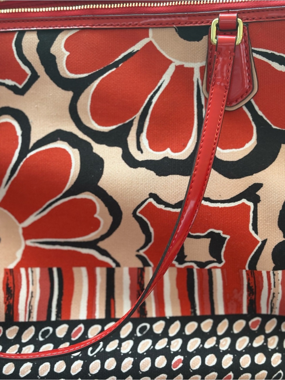 Stylish Red Floral Tote Bag - Women Bags